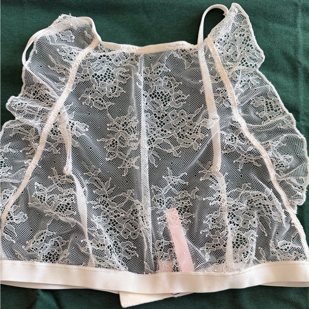 Victoria's Secret White Lace Detail
